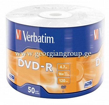 DVD-R 4,7gb 120min 50ცალი